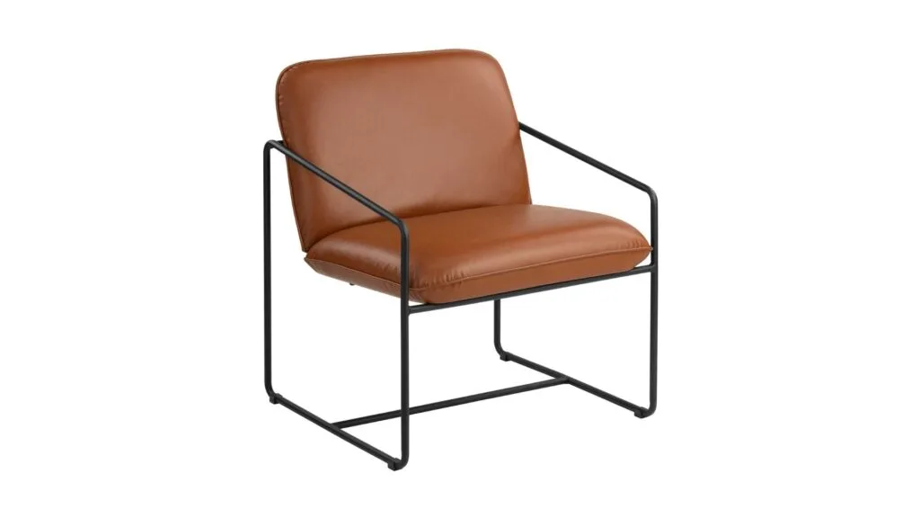 Loft 23 by Temple and Webster Tan Warner Faux Leather Armchair