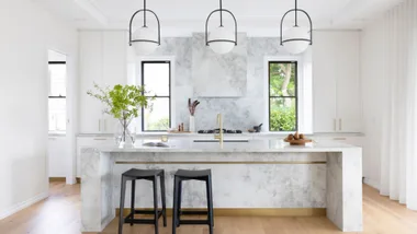 european farmhouse style build brisbane kitchen marble