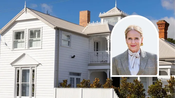 Shaynna Blaze inset with her home exterior