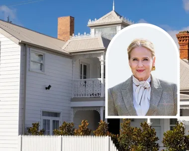 Shaynna Blaze inset with her home exterior