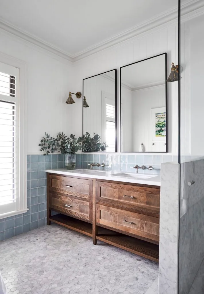 stone homestead central victoria bathroom wooden vanity