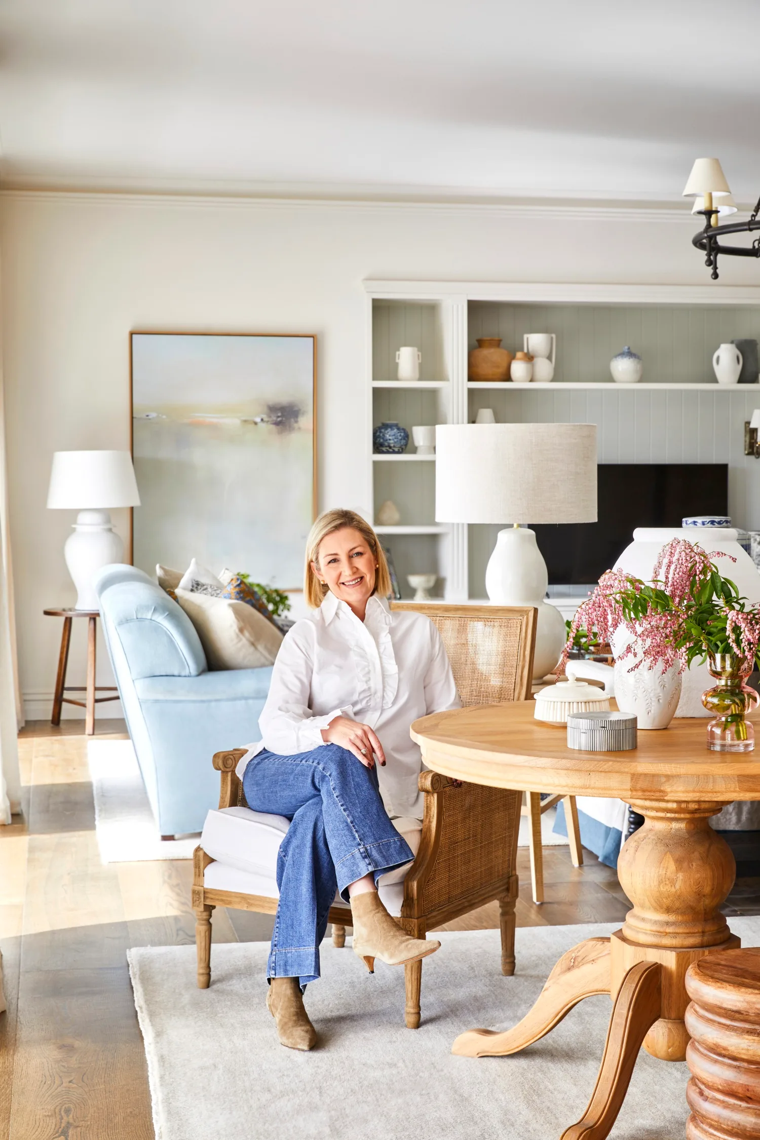 stone homestead central victoria dining table terri shannon bloom interior design and decoration