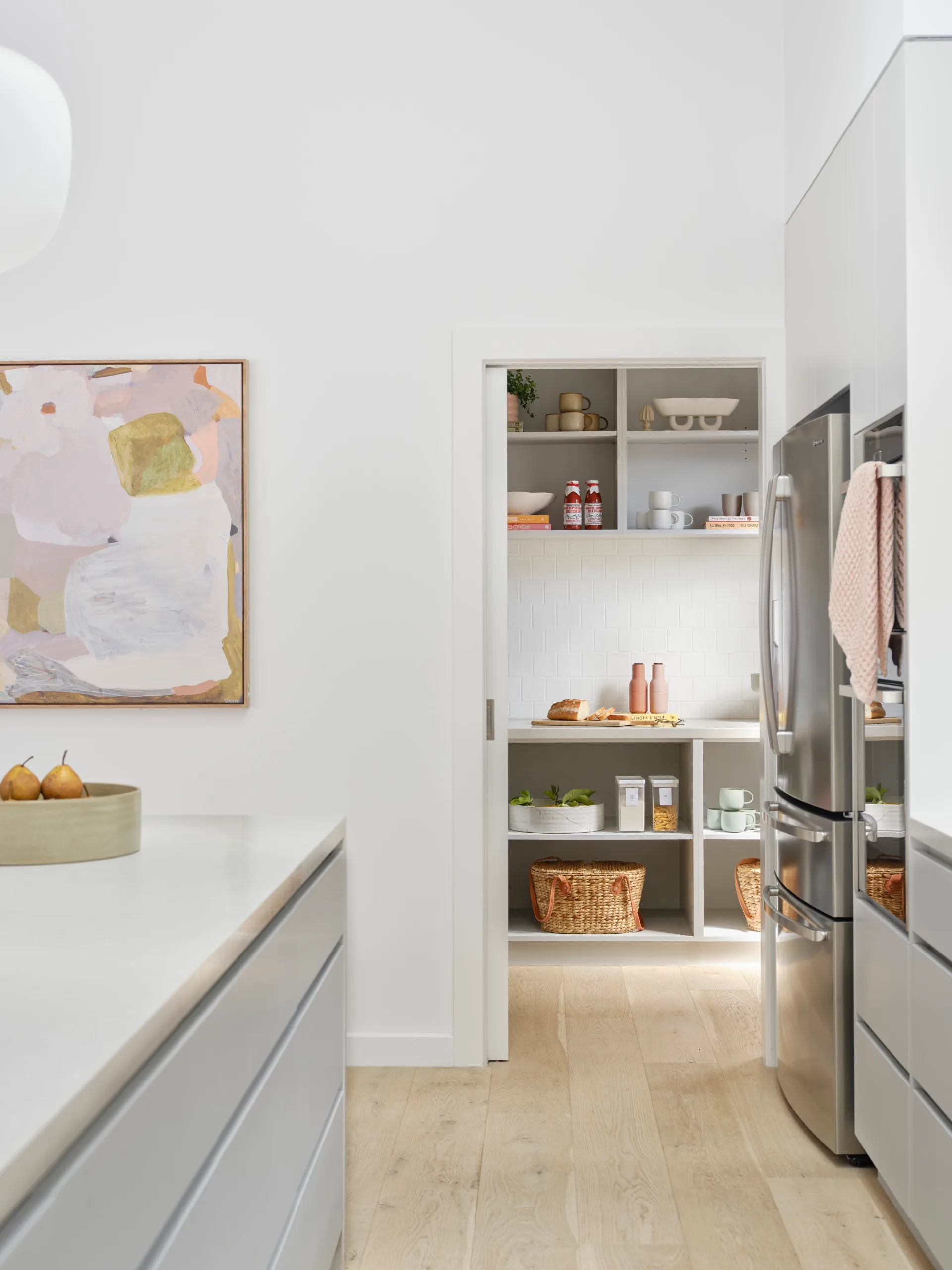 Renovated Scandi style kitchen and butler's pantry.