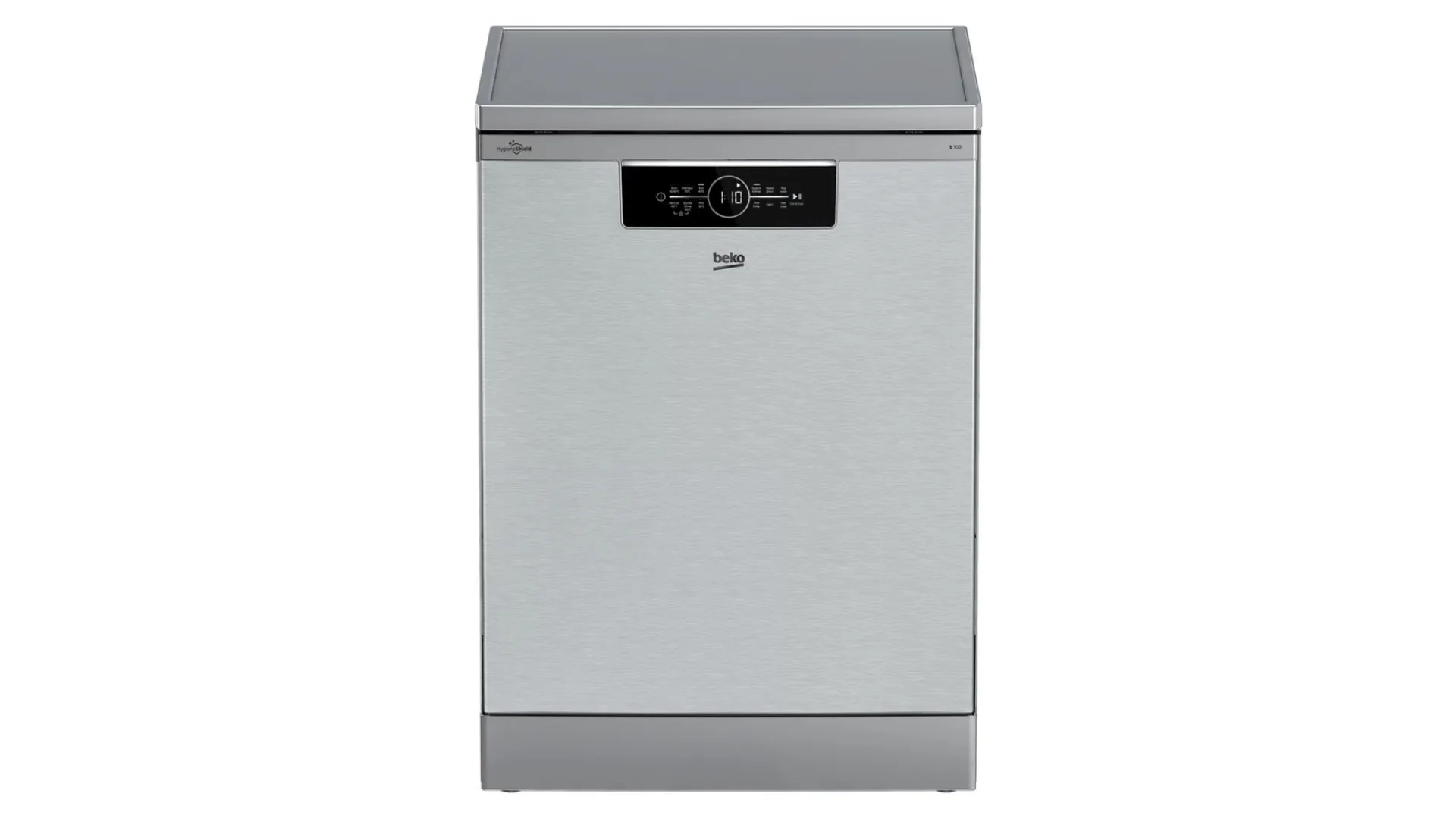 Beko freestanding dishwasher in platinum steel