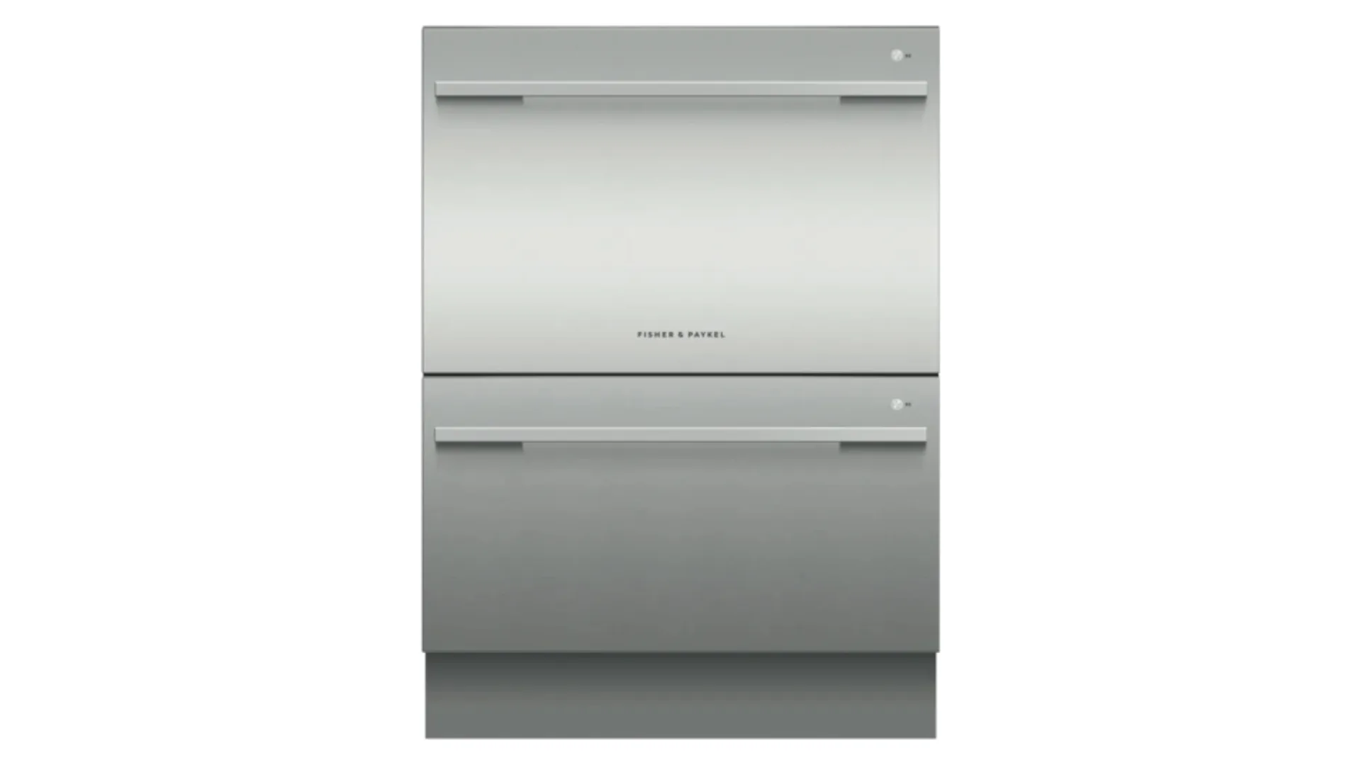 Fisher & Paykel 60cm double dishwasher drawers in stainless steel.