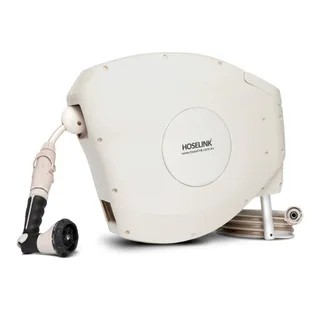 30m retractable hose reel in beige, Hoselink