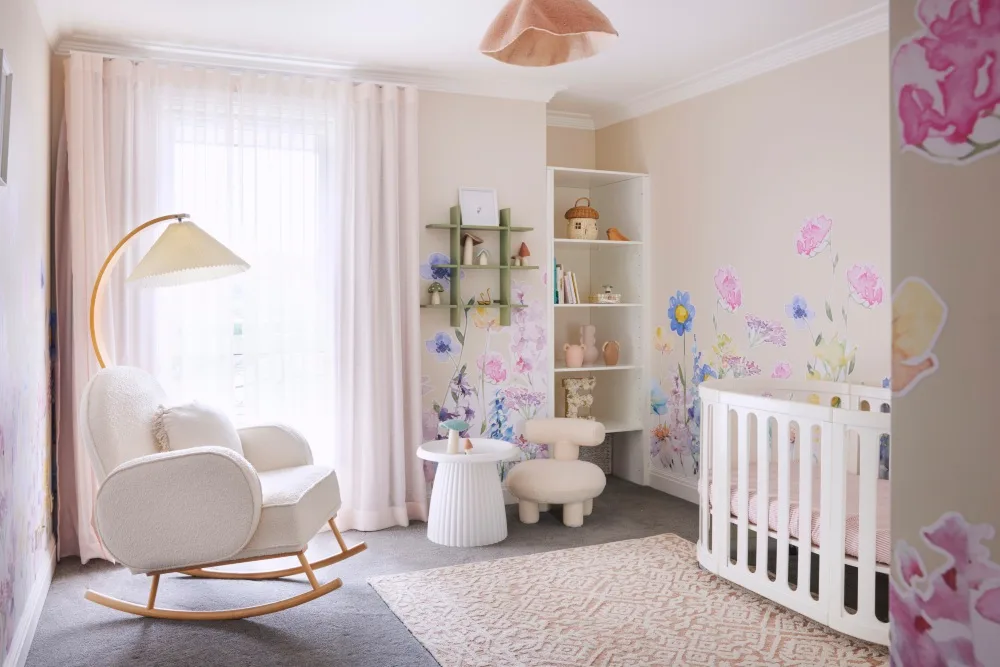 Zoe and Benji Marshall Sydney home pink nursery