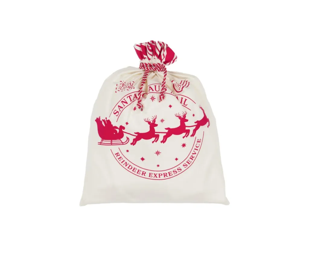 Cotton Santa sack.