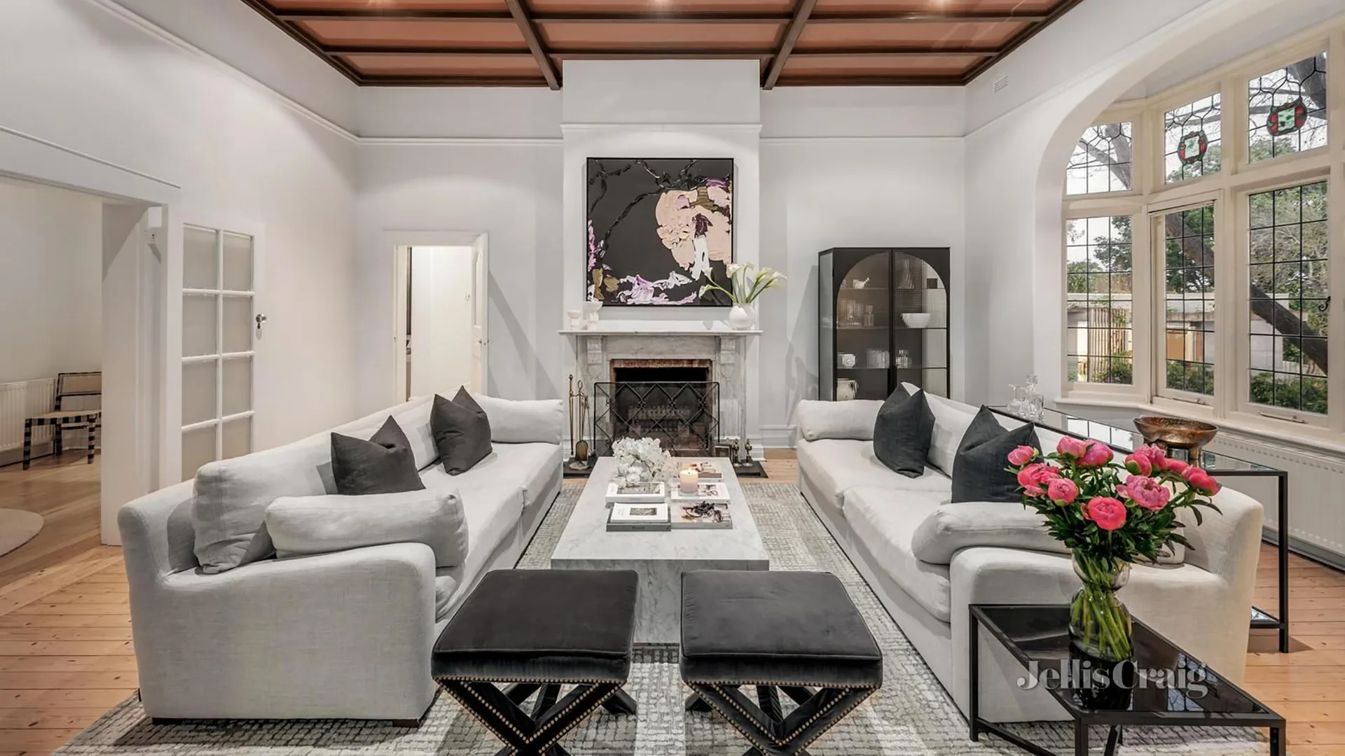 Formal living room in the home of former AFL captain Jonathan Brown's Melbourne home