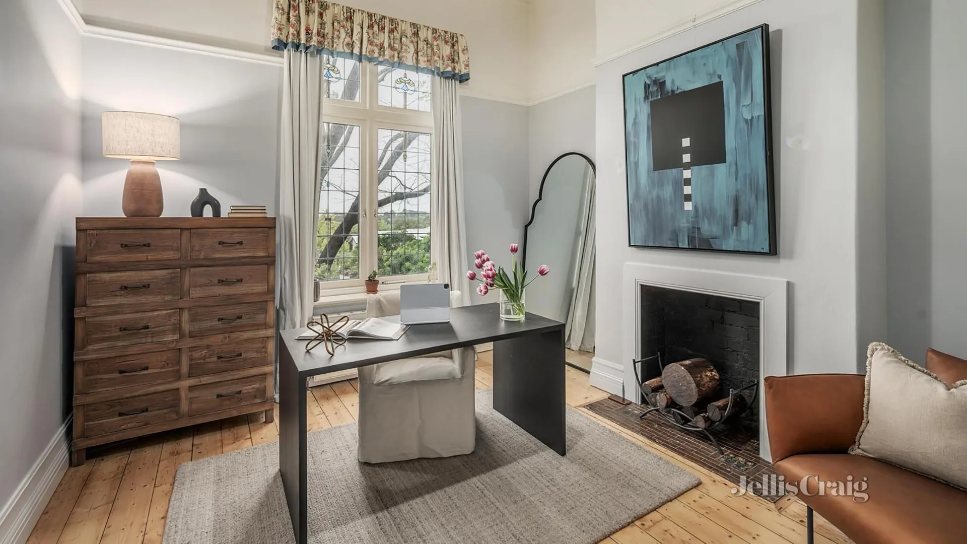Home office of former AFL captain Jonathan Brown's Melbourne home