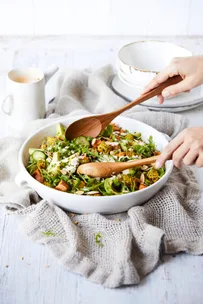 Romanesco healthy avocado salad.