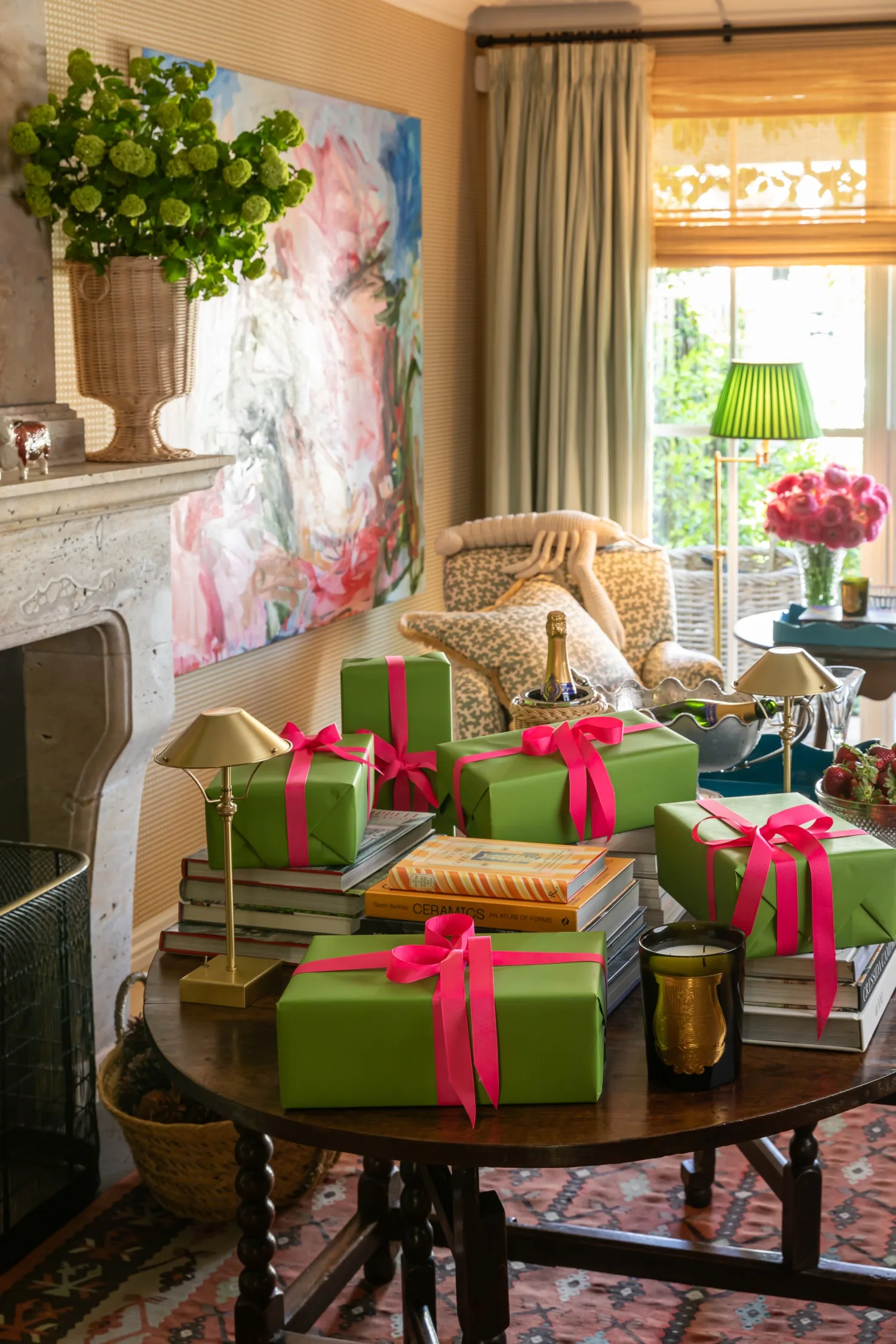 Alexandra Brownlow Christmas gift wrapping
