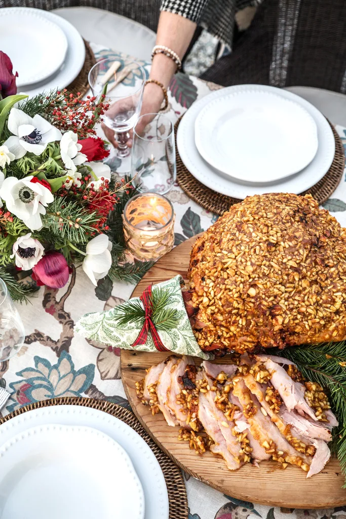 Lakeside New Zealand Home Christmas Ham On Table