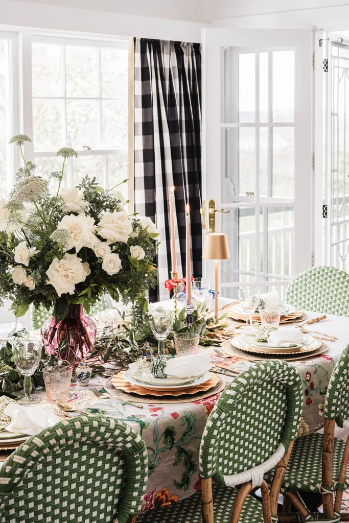 Melanie Parker Christmas decorations table