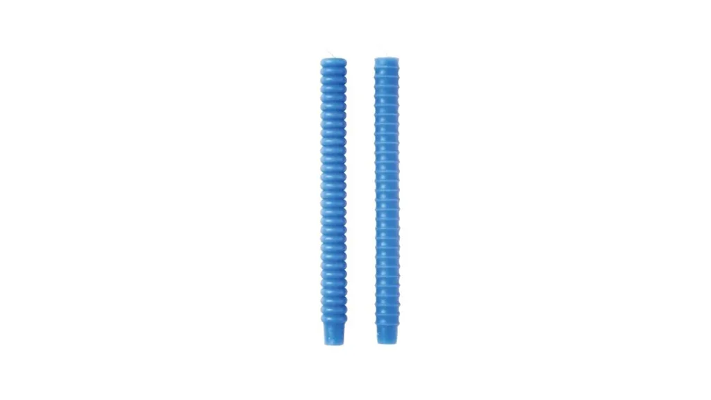 Two blue candlesticks