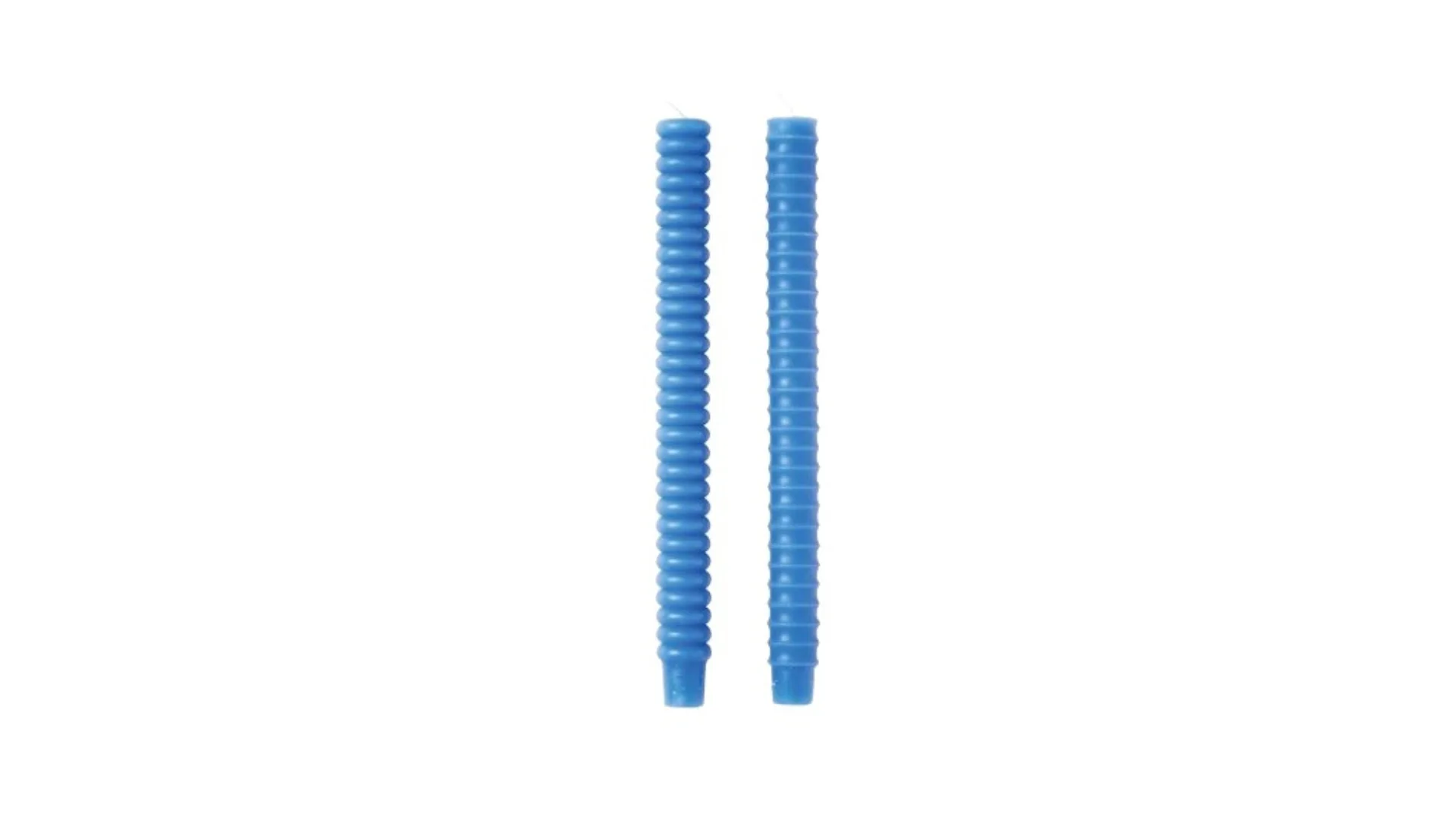 Two blue candlesticks