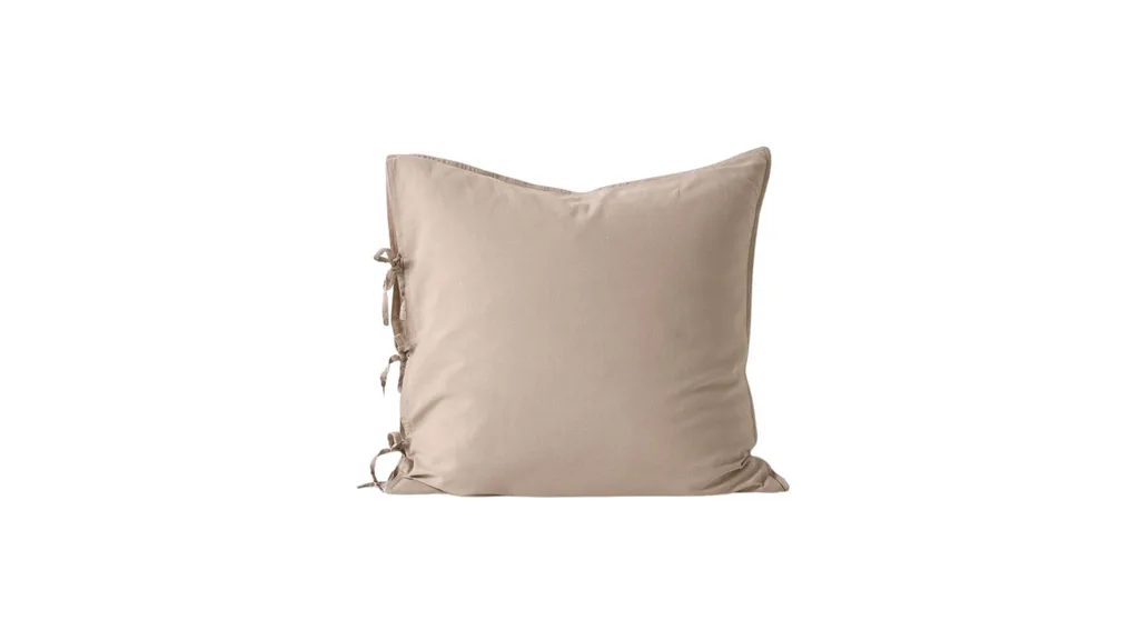 Maison Vintage European Pillowcase in Nude.