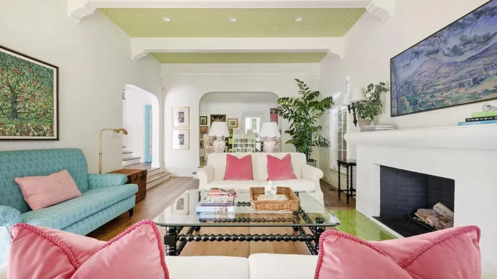 Emma Stone LA home living room