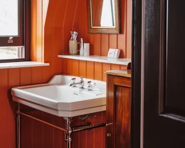 Lucy Gough The Home Style Handbook Red Bathroom