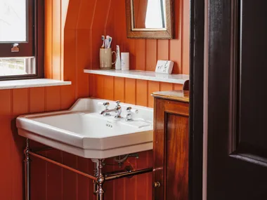 Lucy Gough The Home Style Handbook Red Bathroom