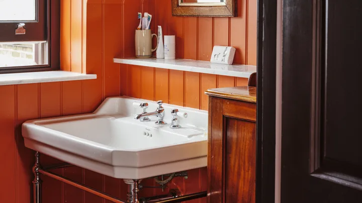 Lucy Gough The Home Style Handbook Red Bathroom