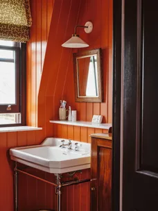 Lucy Gough The Home Style Handbook Red Bathroom