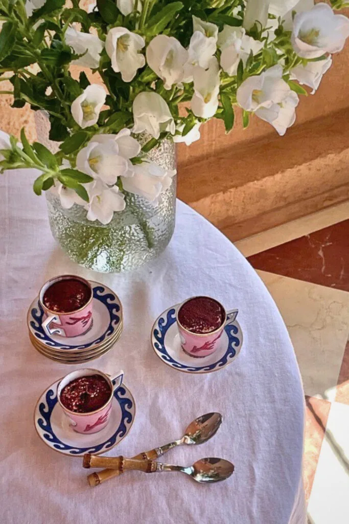 Tiramisu in espresso cups