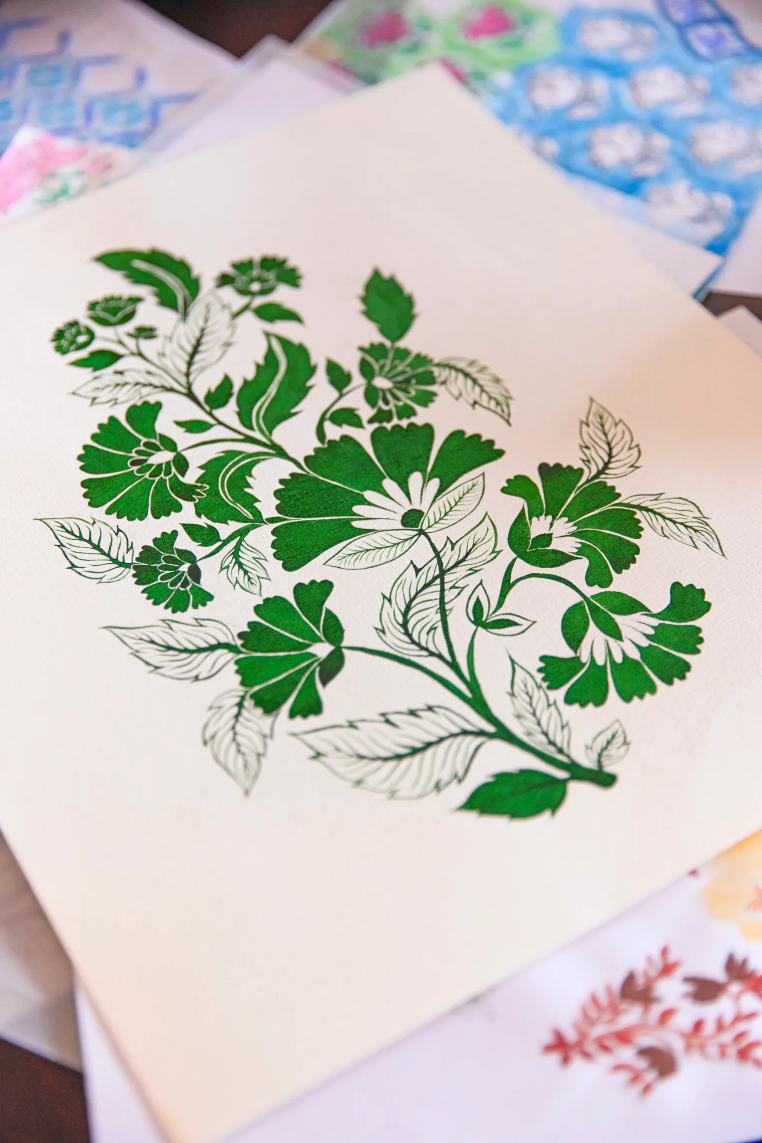 Holly Firth Block and Print Mughal Flower