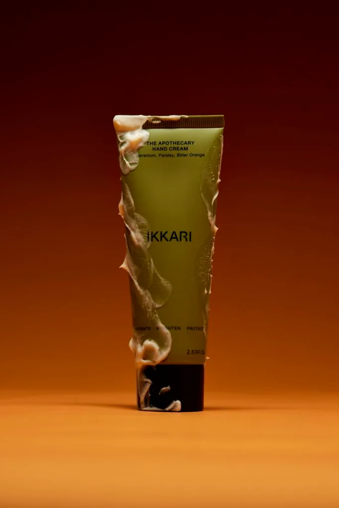 A green tube of Ikkari hand cream.