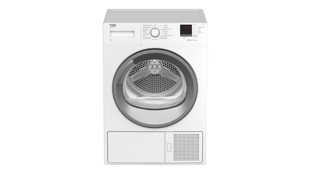 Affordable white Beko heat pump clothes dryer