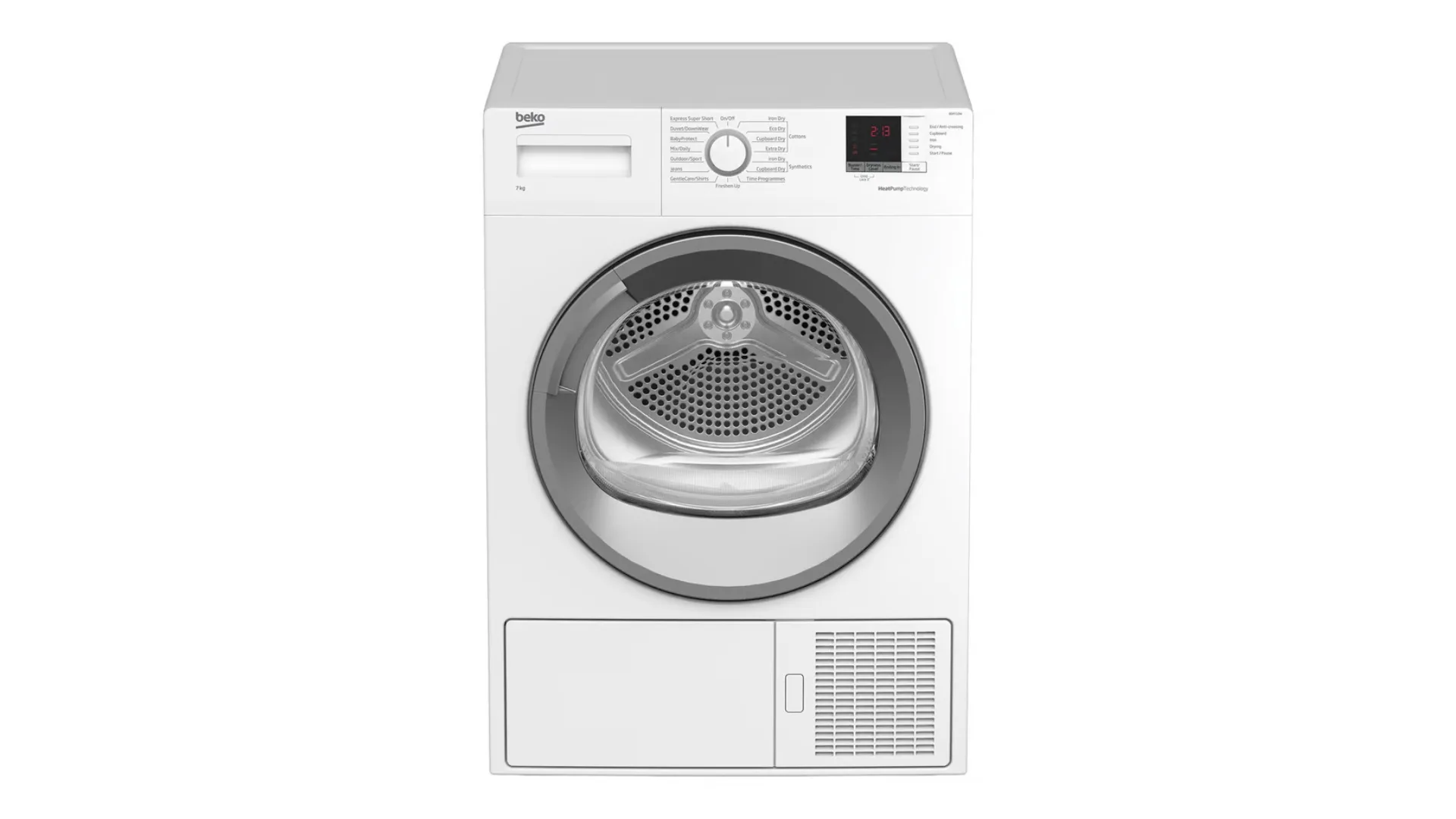 Affordable white Beko heat pump clothes dryer