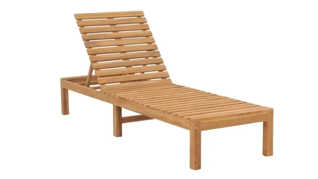 VidaXL sun lounger in solid wood teak.