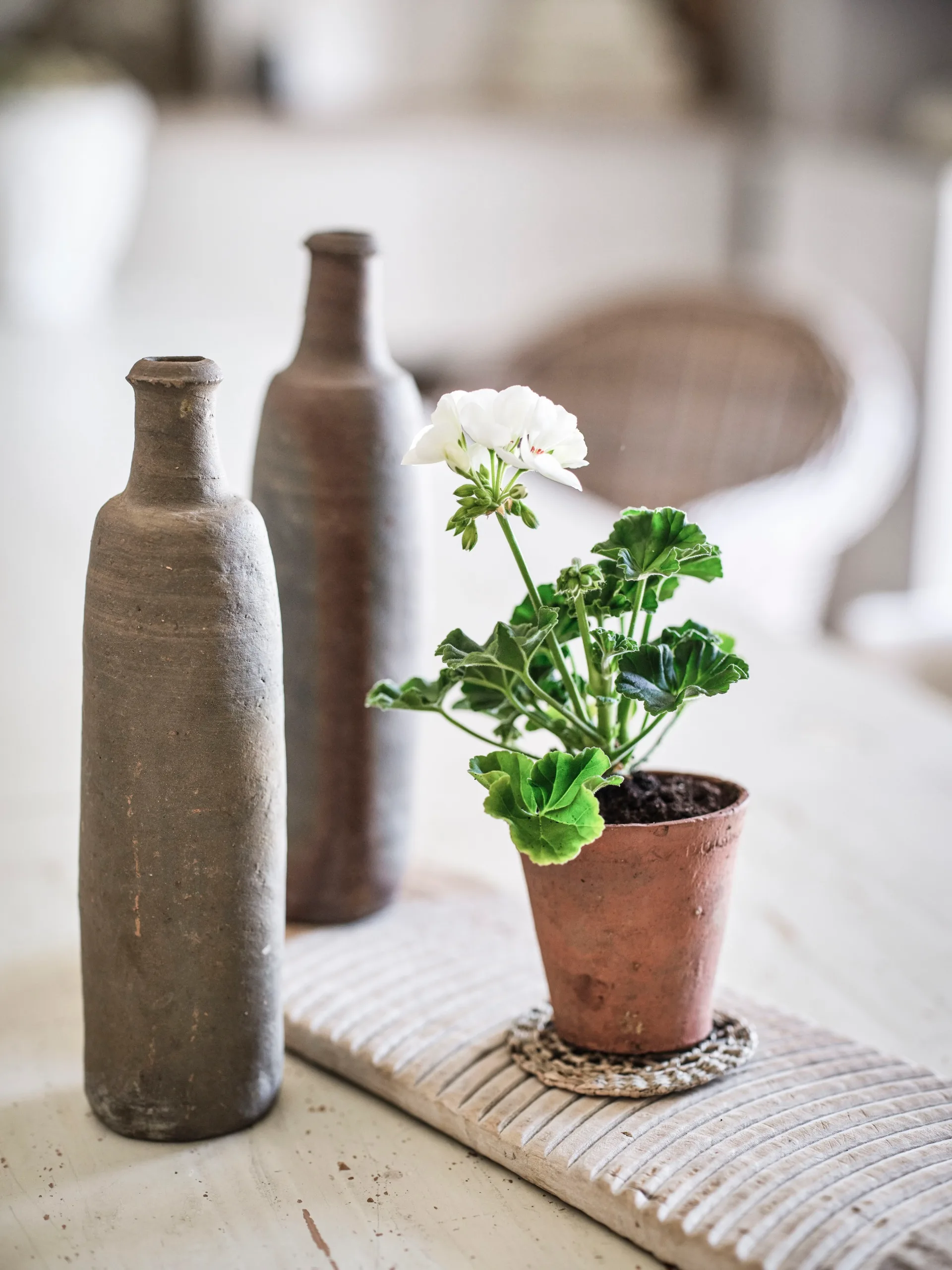 Antique pottery vessels.