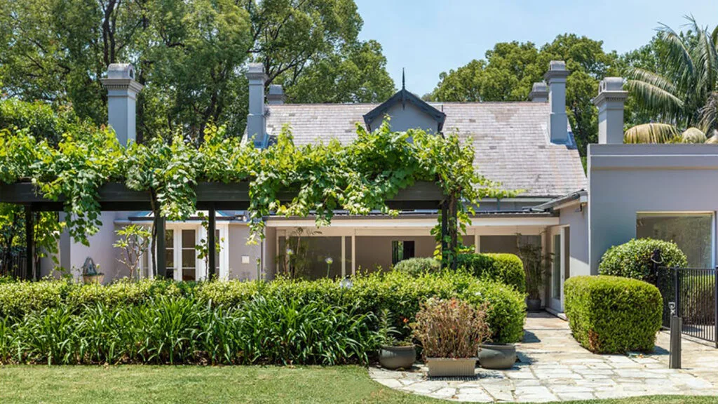 Rear backyard view of RecipeTin Eats founder's home in Hunters Hill, Sydney.