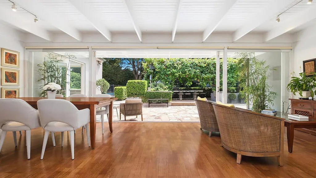 Open living and dining area at the home of RecipeTin Eats founder in Hunters Hill Sydney.