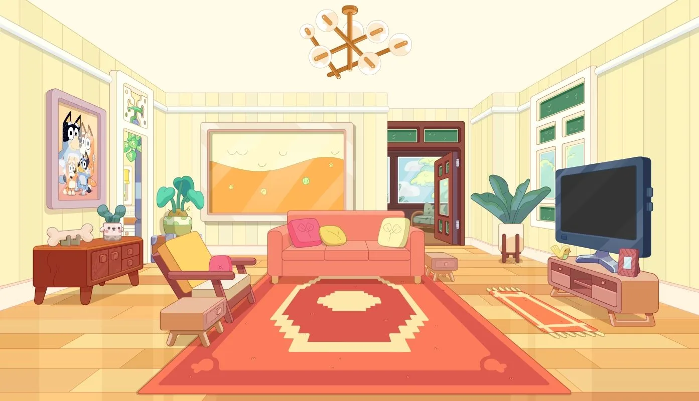 Bluey Heeler family Queenslander for sale real estate listing lounge