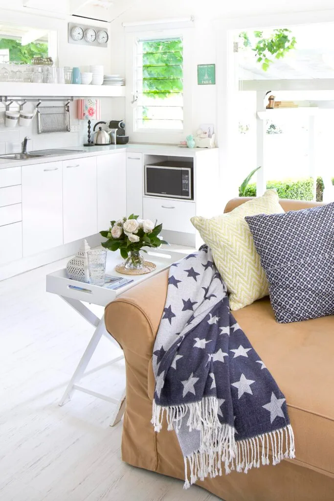 Beach house open plan kitchen living room