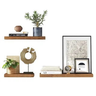 Floating wall mount display shelf