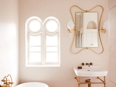Olli Ella cofounder Chloe Brookman home ensuite bathroom ornate mirror