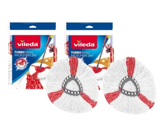 Vileda Turbo 2-in-1 spin mop refill set of 2, Amazon