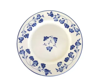 ‘Wish me luck’ dinner plate, Blue Maisonette