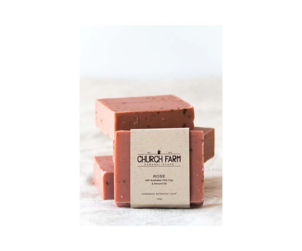 Church Farm General Store rose and pink clay soap