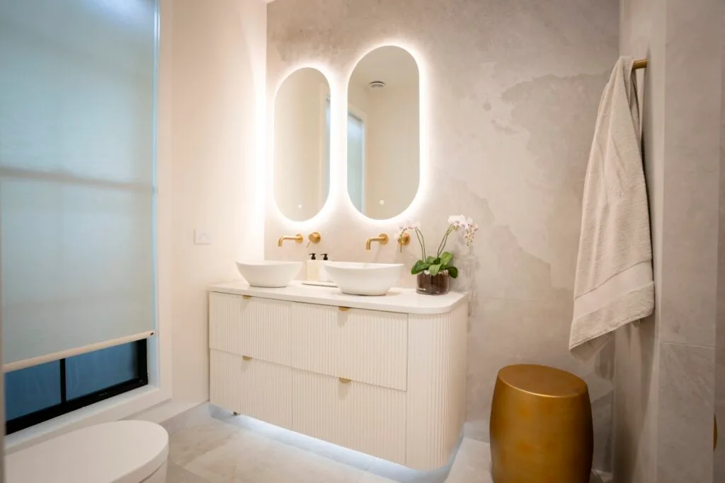 Dream Home's Jacinta and Jordan Punchbowl home bathroom