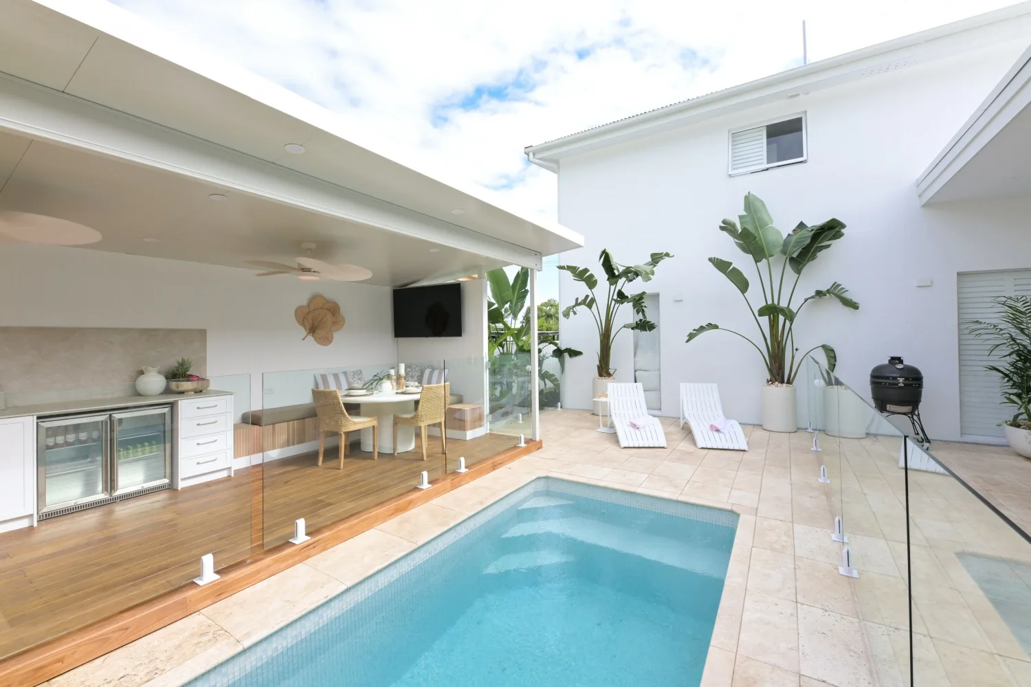 Rhys and Liam's Dream Home Landscaping with pool and entertaining area