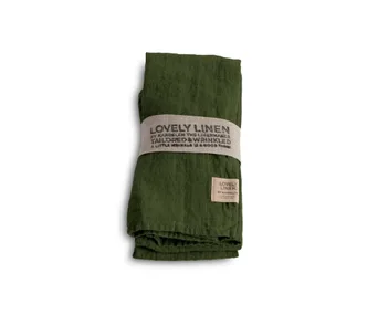 LOVELY LINEN NAPKIN IN JEEP GREEN SET OF 4