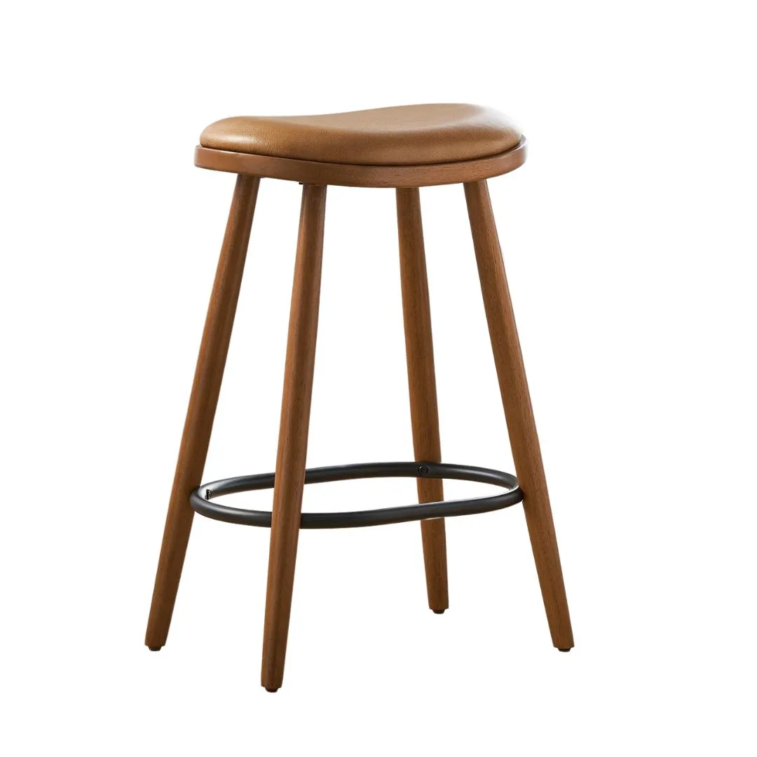 Abel leather counter stool. 