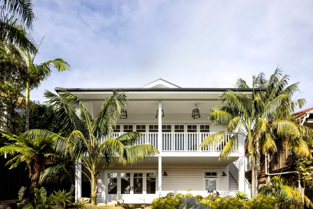 A two-storey Hamptons meets California bungalow style home.