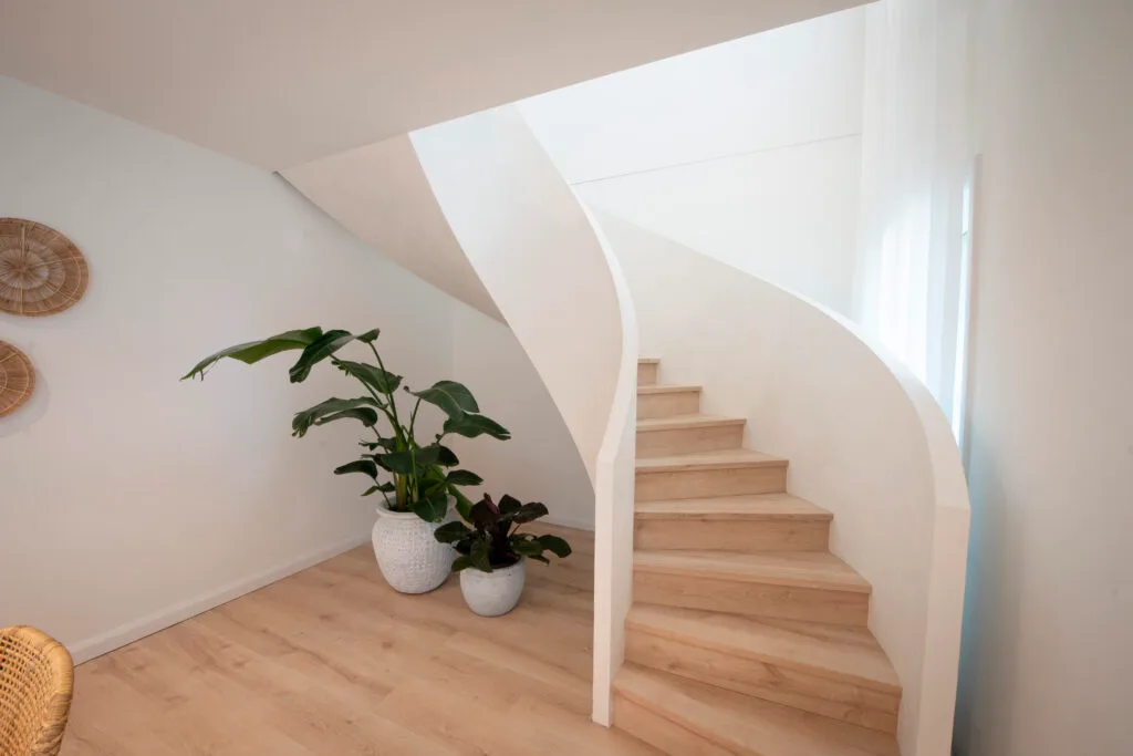 Dream Home's Lara and Peter's curved staircase