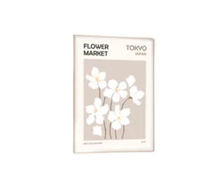 Flower Market, Tokyo, premium art print unframed, Life In Ink