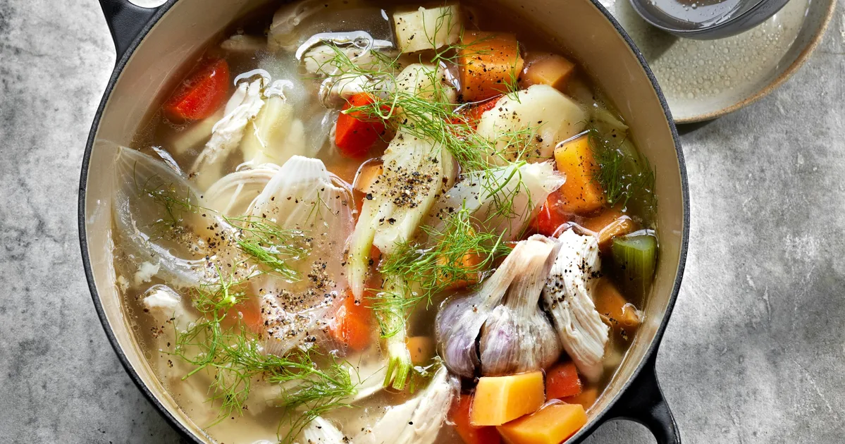 The Perfect Poached Chicken Soup Recipe | Home Beautiful